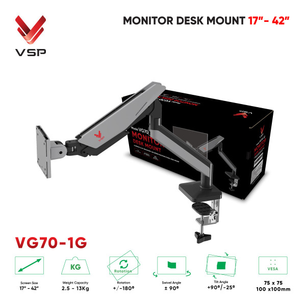 VG70-1G - Giá đỡ màn hình VSP VG70-1G (17 -42 - 13KG) - 4
