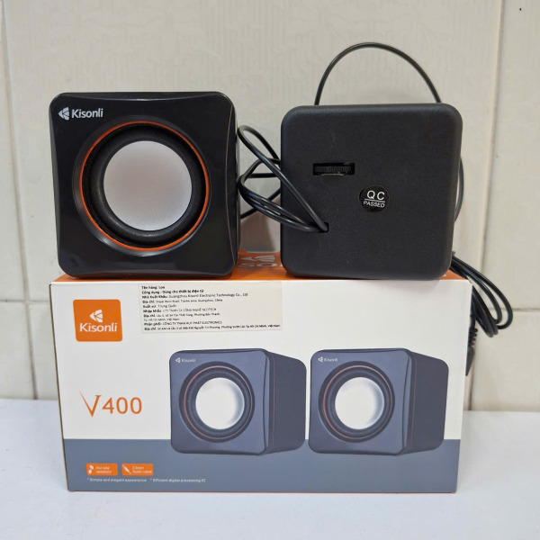KISONLI V400 - Loa Vi Tính 2.0 Kisonli V400, cổng USB làm nguồn và jack 3.5 kết nối PC, Laptop - 3