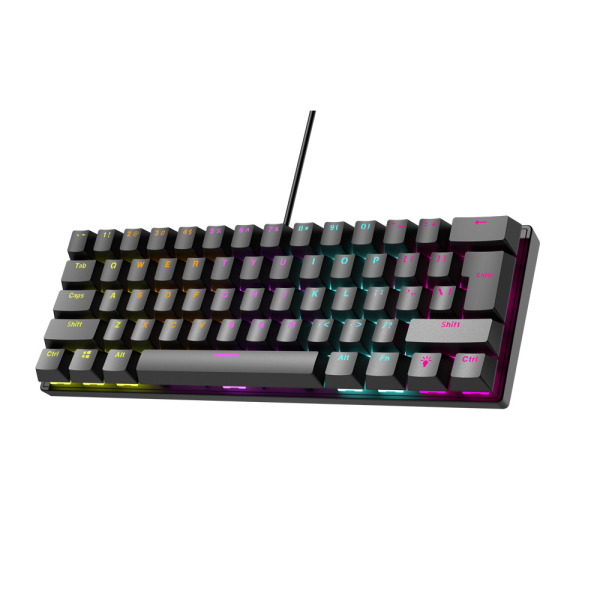 T-WOLF T61 - Keyboard T-WOLF T61 Black Chính hãng (Phím cơ, 61 key, Blue Switch, 12 chế độ LED) KO SỐ - 2