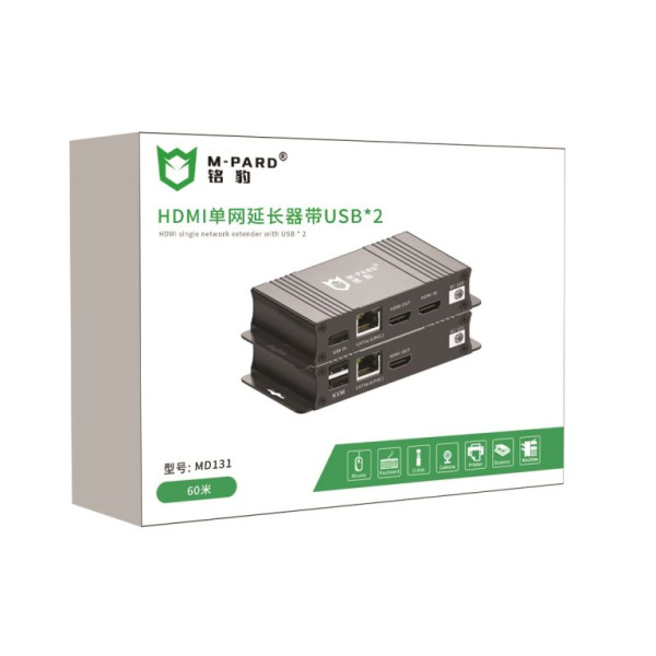 MD131 - Bộ Nối Dài HDMI 60m to LAN + 2 USB M-PARD MD131 - 2