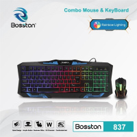 BOSSTON837 - Combo Phím + Chuột Bosston 837 Đèn Led 7 Màu