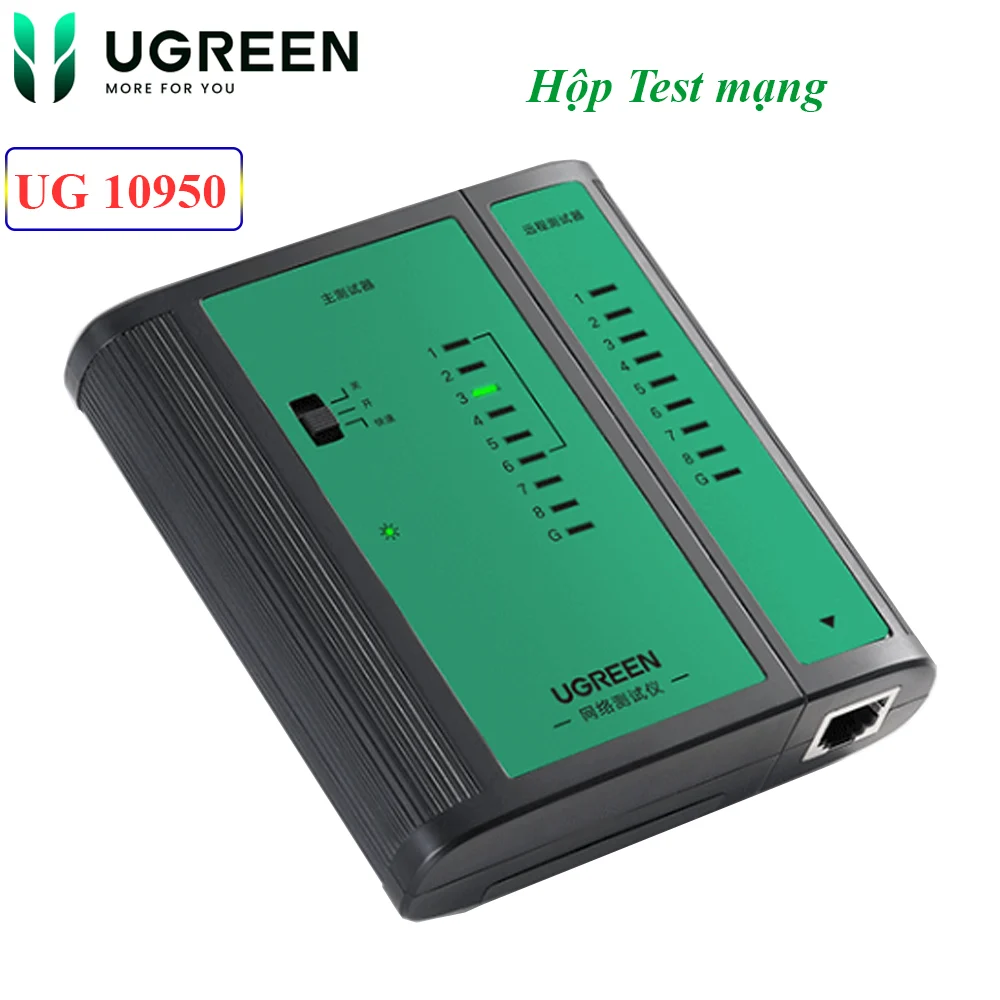 6029 - Bộ Test cáp mạng Ugreen 10950, thích hợp cho cáp mạng RJ45,RJ11 12 Ugreen 10950 Chính hãng cao cấp - 2