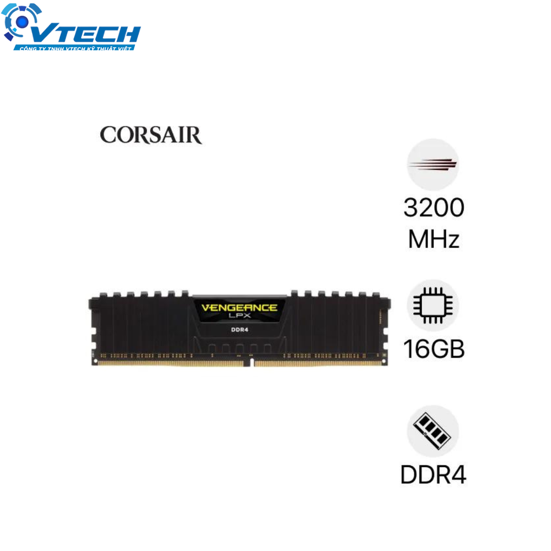 RAM PC Corsair Vengeance LPX 16GB (1X16GB) 3200MHz DDR4 C16