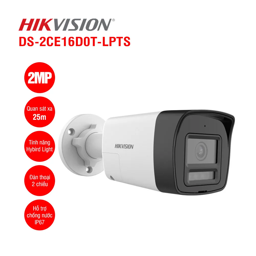 DS-2CE16D0T-LPTS - Camera HDTVI 2MP HIKVISION DS-2CE16D0T-LPTS