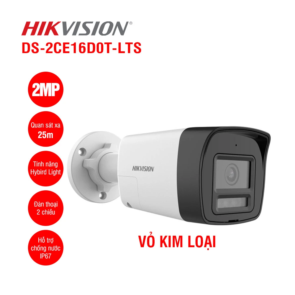 DS-2CE16D0T-LTS - Camera HDTVI 2MP HIKVISION DS-2CE16D0T-LTS