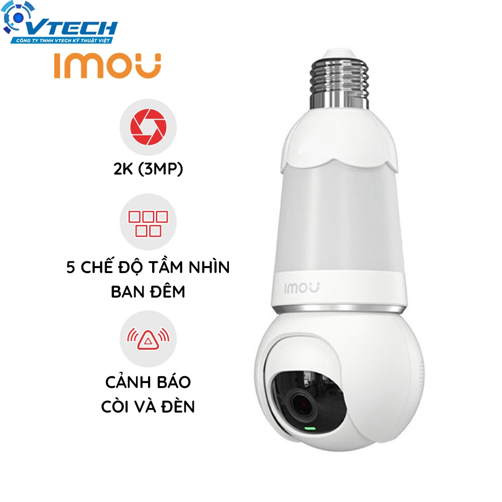 7397 - Camera Wifi bóng đèn 3MP iMOU IPC-S6DP-3M0WEB-E27 - 3