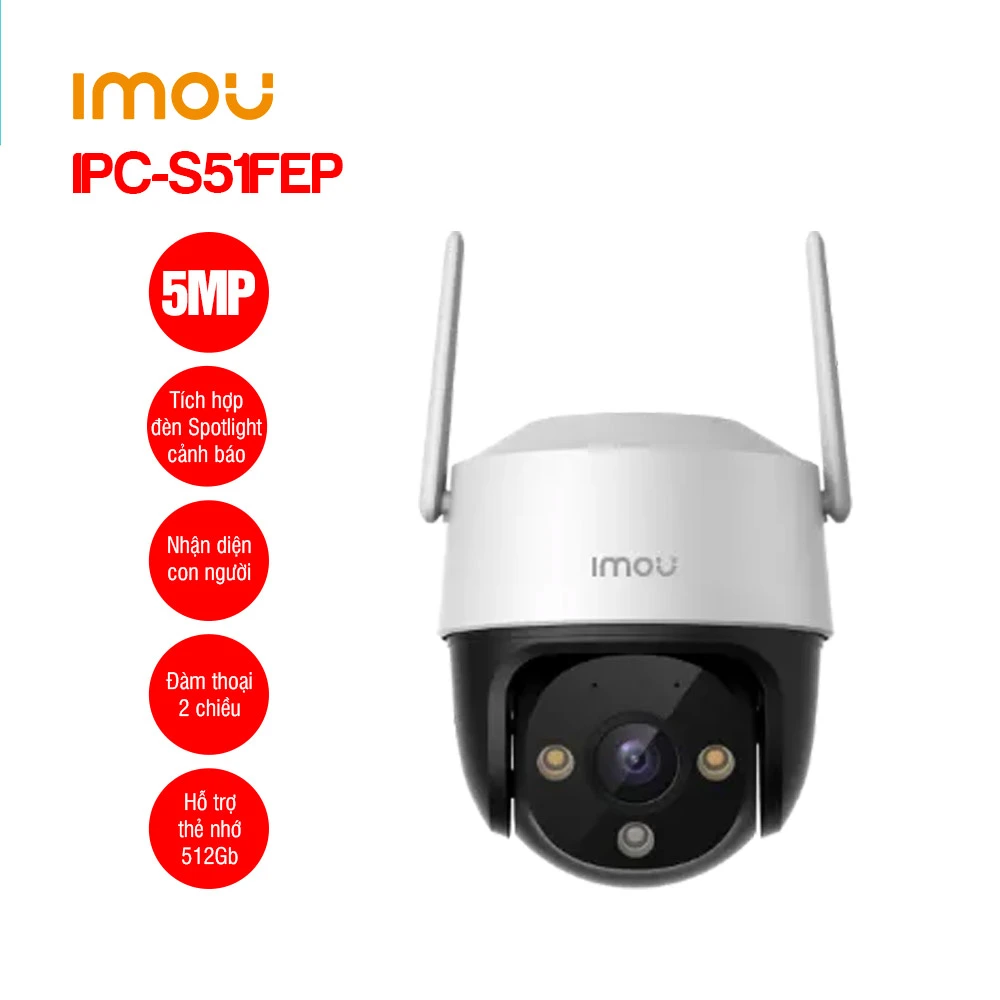 Camera Wifi Full Color IMOU IPC-S51FEP (Cruiser SE+ 5MP)