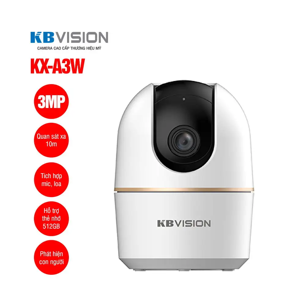 KX-A3W - Camera wifi trong nhà quay quét 3MP 2K KX-A3W