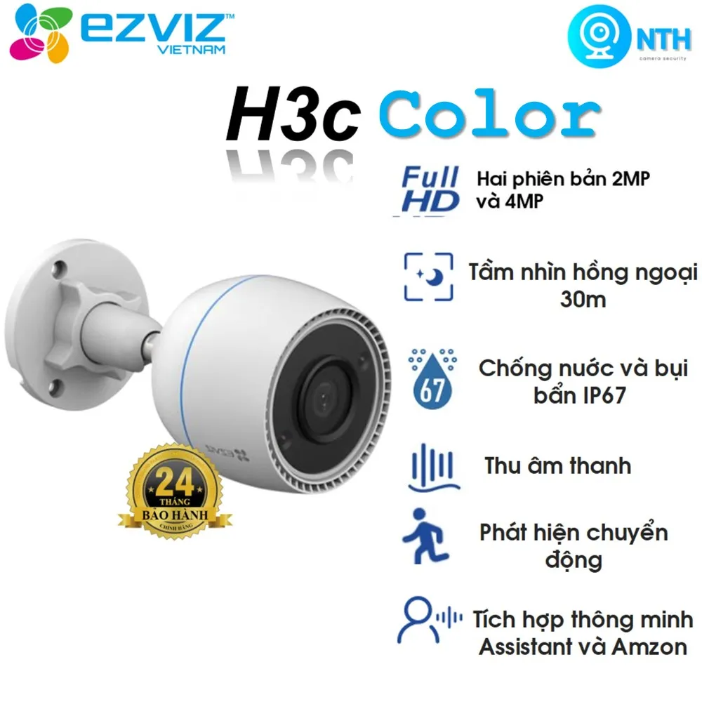 EZVIZ H3C-COLOR - CAMERA WIFI NGOÀI TRỜI