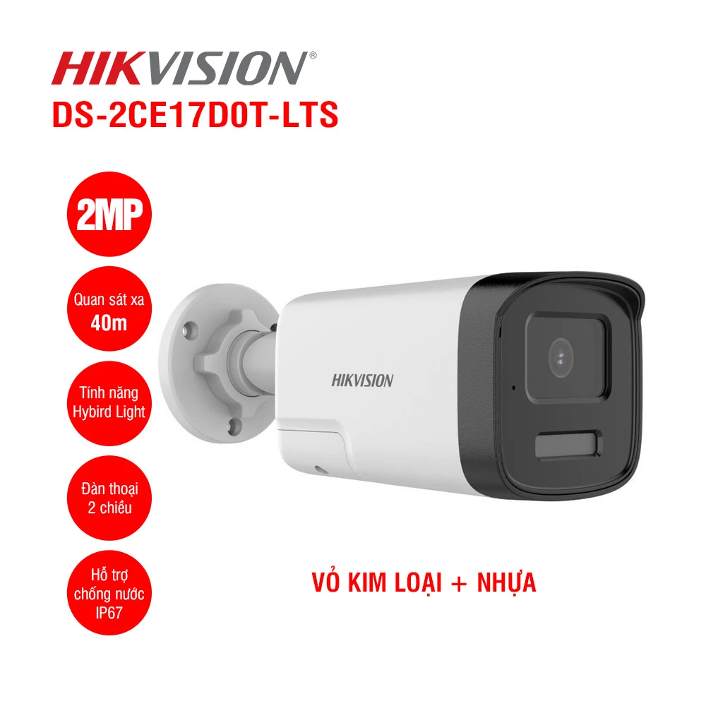 DS-2CE17D0T-LTS - Camera HDTVI 2MP HIKVISION DS-2CE17D0T-LTS