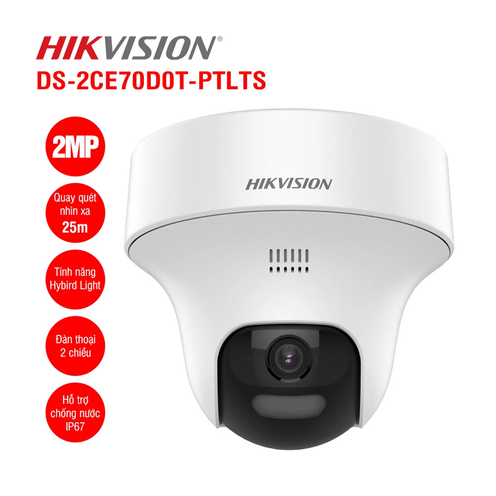 DS-2CE70D0T-PTLTS - Camera HDTVI 2MP HIKVISION DS-2CE70D0T-PTLTS