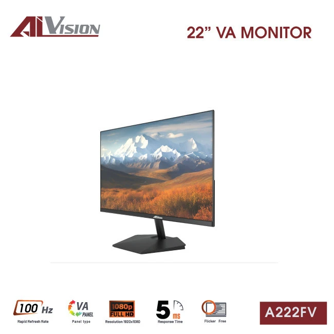 Màn hình văn phòng AiVision A222FV (22inch / VA / FHD / 100Hz / 5ms)