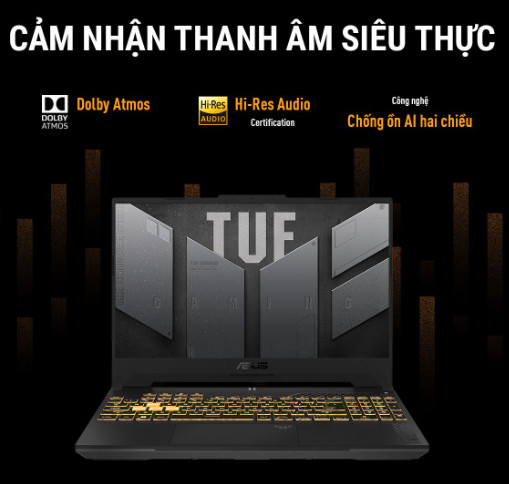 5705 - LAPTOP ASUS TUF Gaming F15 Intel® Core™ i7-12700H RAM 8GB, Ổ CỨNG 512 GB, GeForce RTX 4050 6GB GDDR6, MÀN HÌNH 15.6 INCH FHD, WINDOWS11 - 5