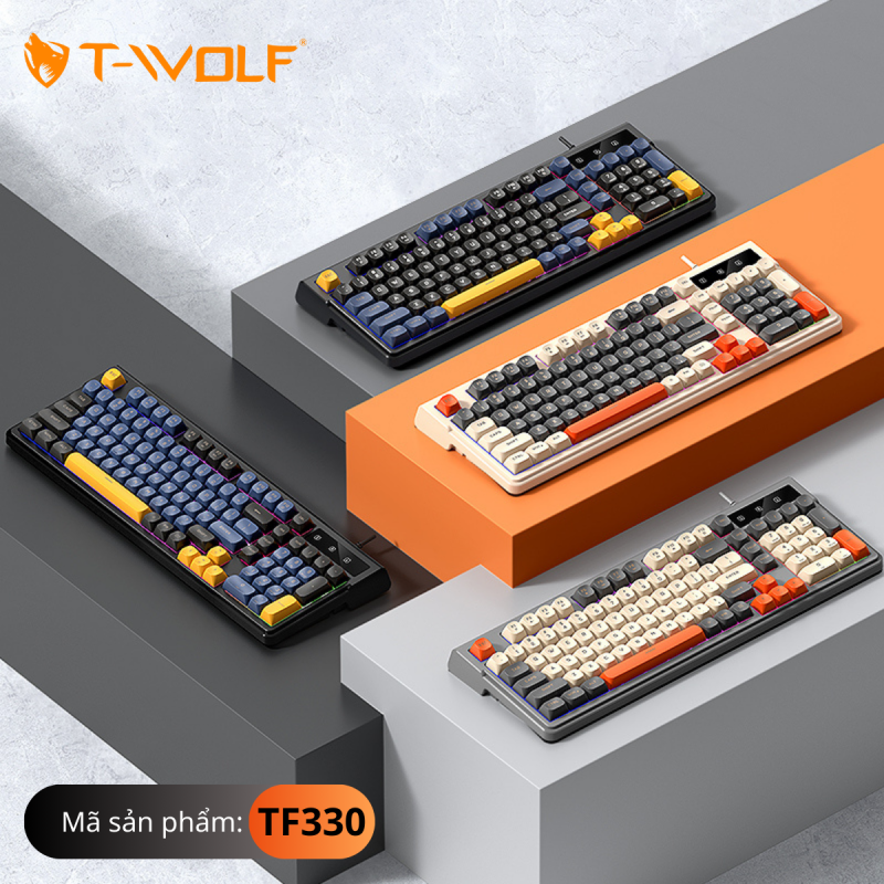 TF330 - Combo KBM T-WOLF TF330 (USB 98 key 1.5m 7200dpi 6 key 1.4m)