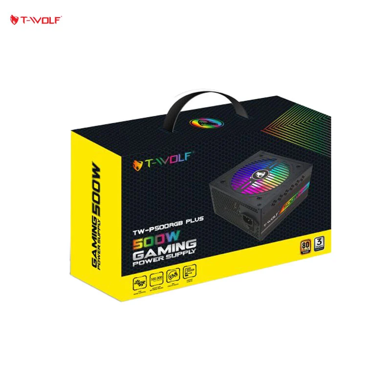 Nguồn CST T-WOLF TW-P500RGB ( 500w ) 80 PLUS Brozen Chính Hãng