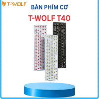 KEYBOARD T-WOLF T40 Phím cơ Red Switch trong suốt (ĐỎ/VÀNG/ĐEN) (68 Red Switch Keys, 8 Lamb effects, Silent, USB, 160cm)
