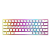 KEYBOARD T-Wolf T30 Phím Cơ keycap -Pin Sạc -Bluetooth - Wireless - USB Led RGB ( (Màu đen, trắng, kem, xám kem,63 key, Blue Switch, 22 chế độ Led