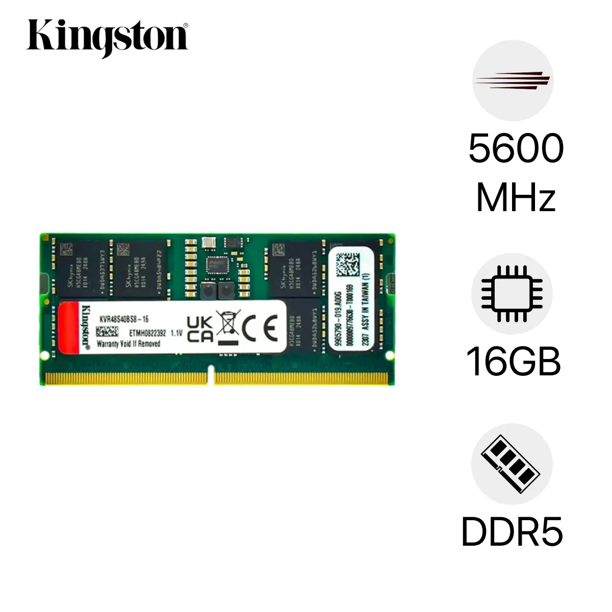 Ram Laptop Kingston DDR5 16GB 5600 Mhz CL46