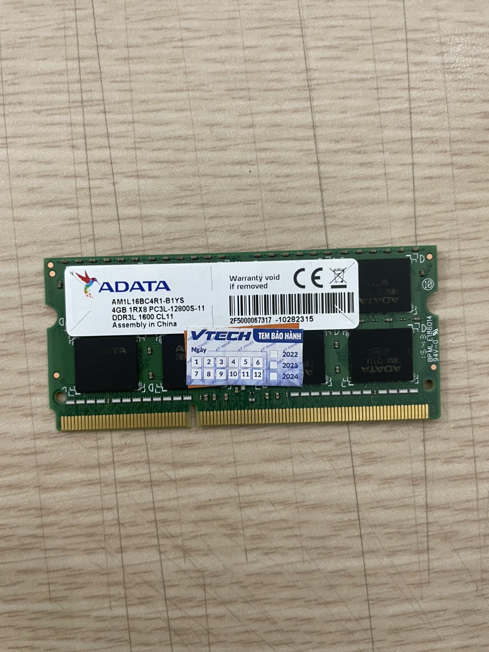 6056 - Ram Laptop ADATA 4GB PC3L 12800s (1 mặt chip) - 3