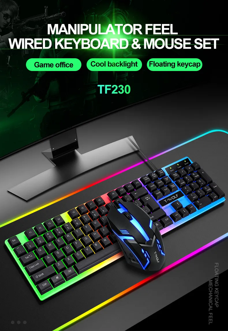 TF230 - Combo Keyboard + Mouse T-Wolf TF230 Gaming
