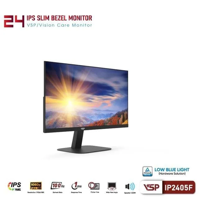 Màn hình văn phòng VSP IP2405F (24inch / FHD / 100Hz / 1ms)