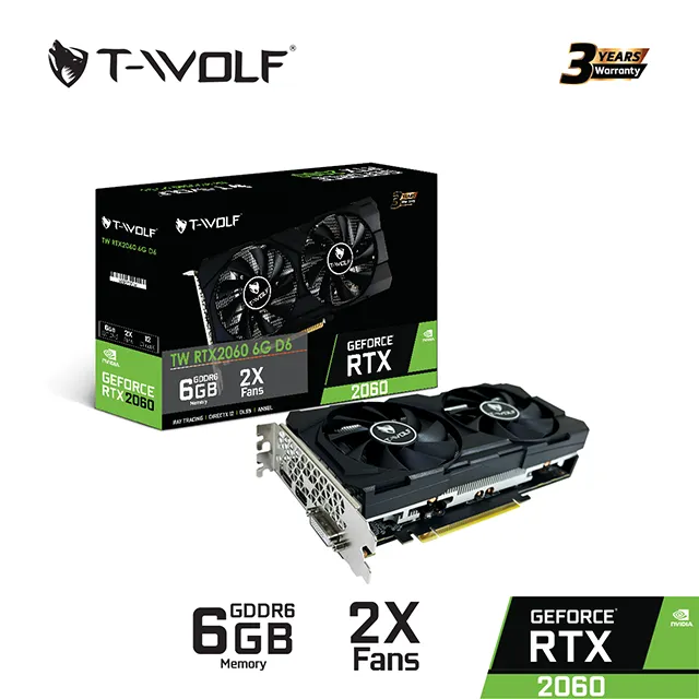Card màn hình T-WOLF RTX 2060 6GB GDDR6