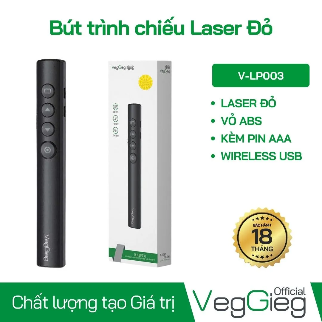 V-LP003 - Bút trình chiếu laser đỏ - V-LP003