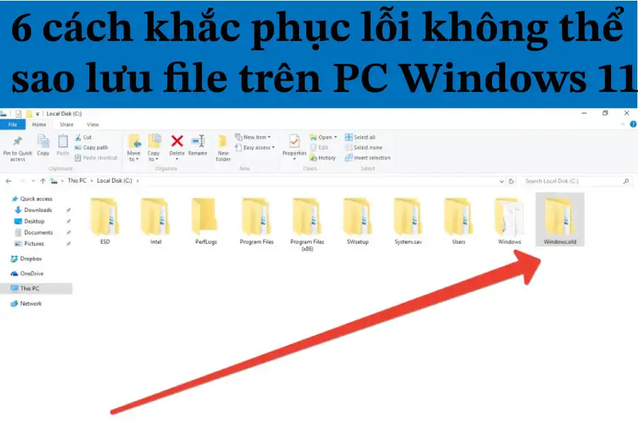 6 cách khắc phục lỗi không thể sao lưu file trên PC Windows 11