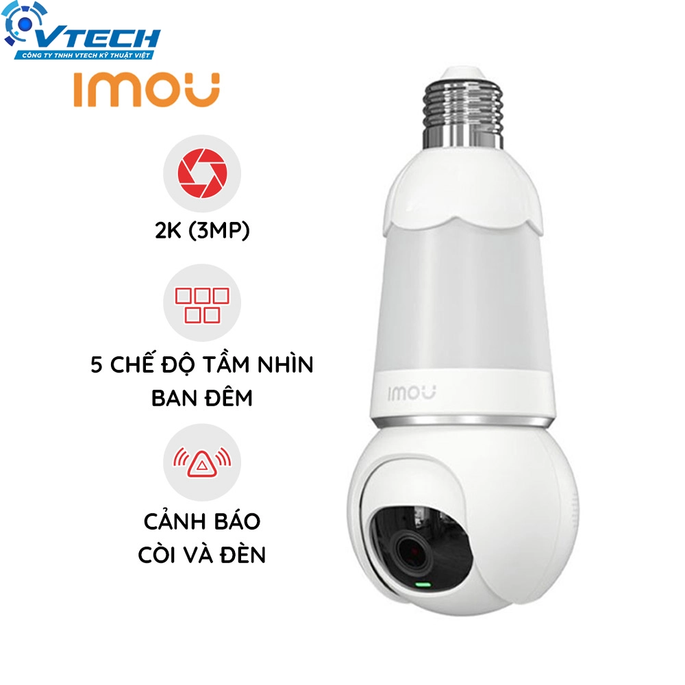 Camera Wifi bóng đèn 3MP iMOU IPC-S6DP-3M0WEB-E27